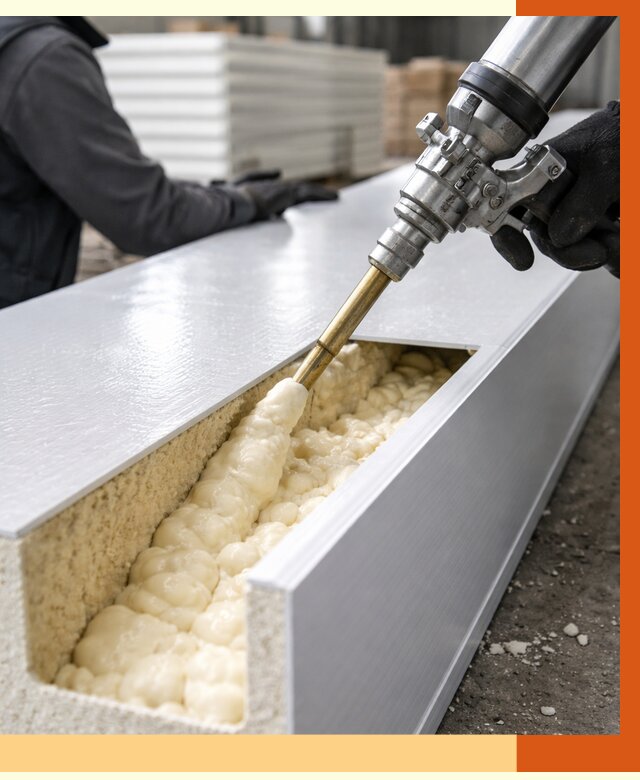 Заполнение пустот холодильных панелей в бору от 7793 руб. | ТепломастерБор