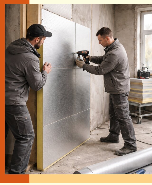 Утепление PIR панелями домов и зданий в бору