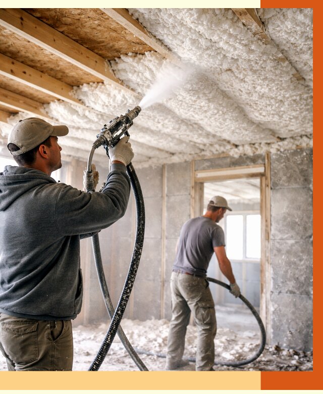 Утепление пеноизолом в бору от 1662 руб./м2 под ключ | ТепломастерБор