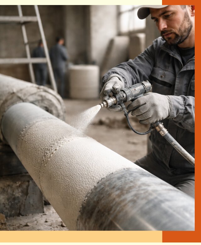 Утепление труб жидкой теплоизоляцией в бору от 7793 руб. под ключ | ТепломастерБор