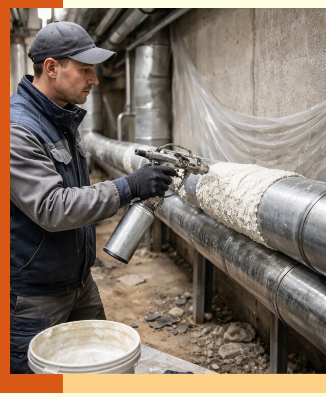 Утепление труб жидкой теплоизоляцией в бору