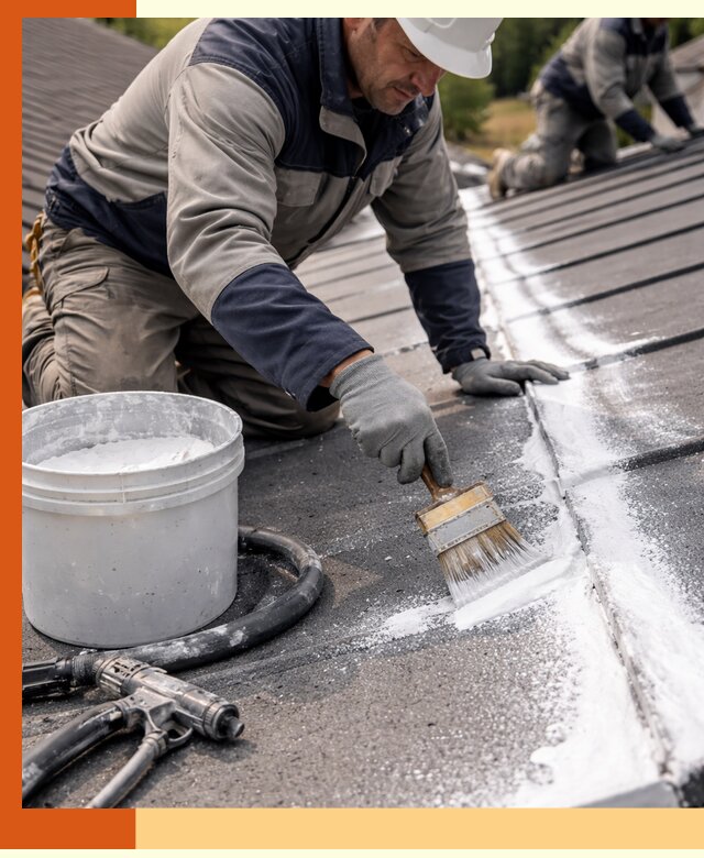 Утепление кровли жидкой теплоизоляцией в бору