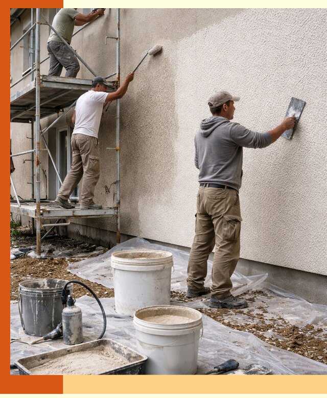 Утепление фасада жидкой пробкой в бору