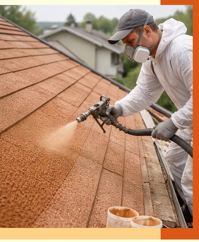 Утепление кровли жидкой пробкой в бору от 2805 руб./м² под ключ | ТепломастерБор