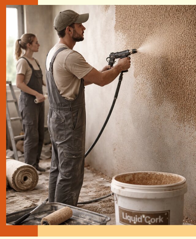 Утепление стен жидкой пробкой в бору эффективное и долговечное