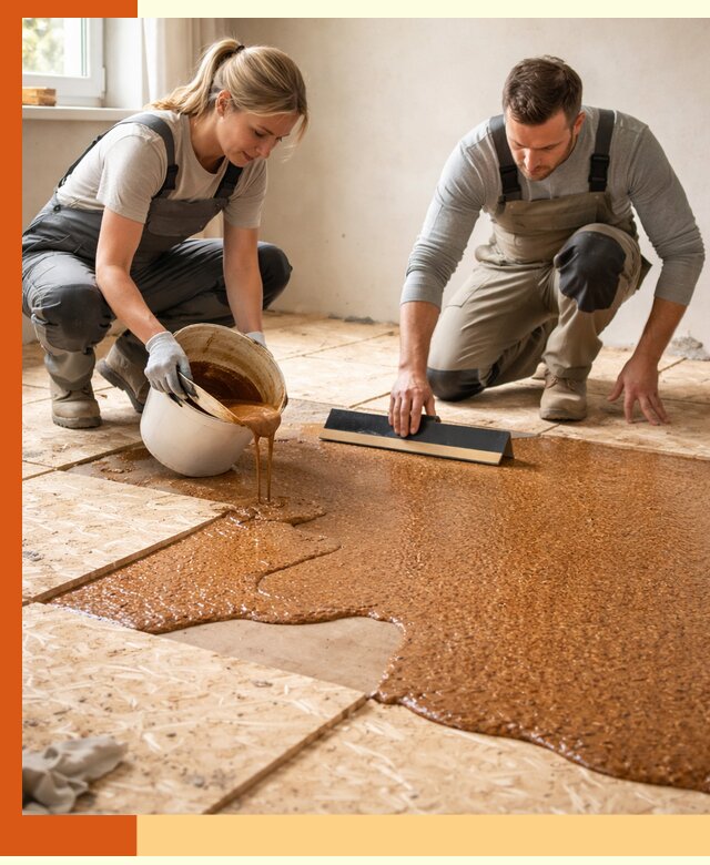 Утепление пола жидкой пробкой в бору для квартир и домов