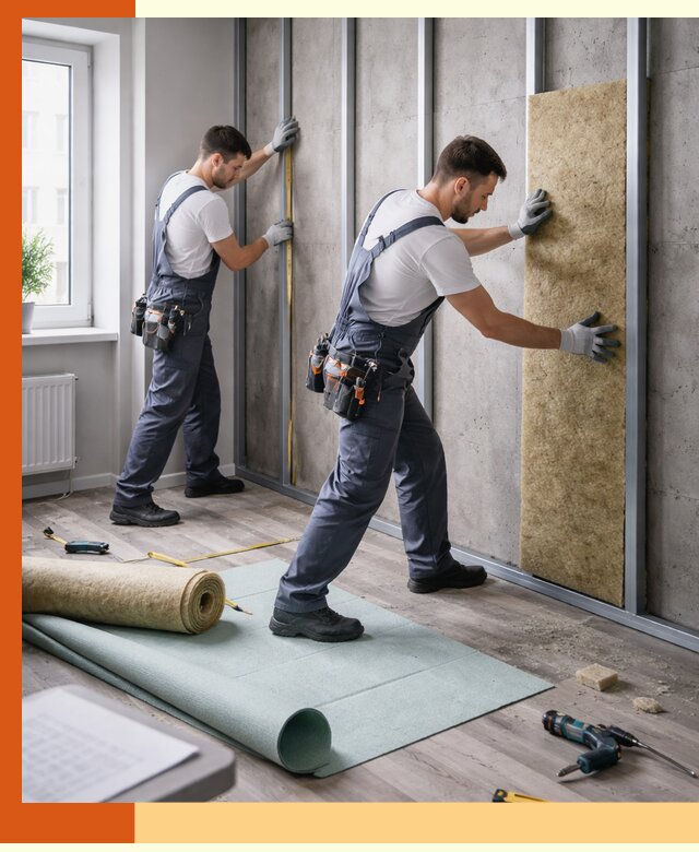 Шумоизоляция квартиры под ключ в бору — профессионально и гарантированно