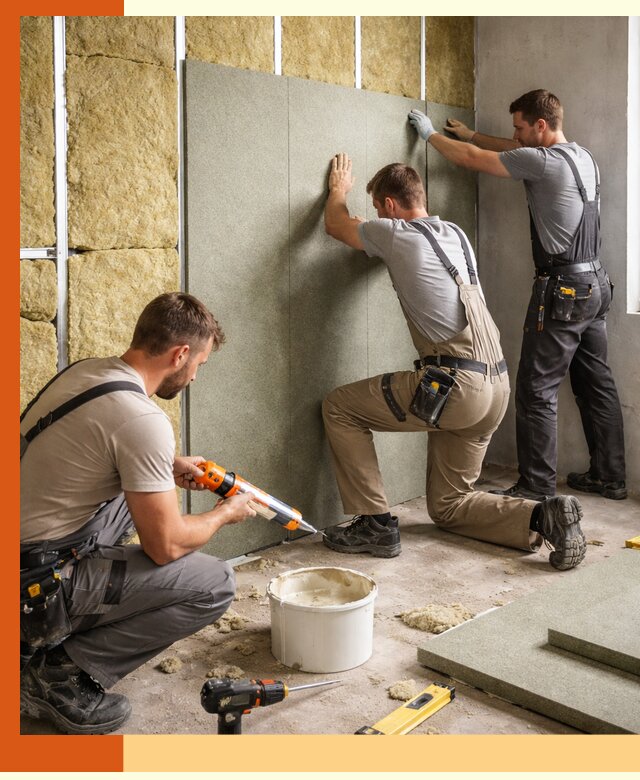 Профессиональная шумоизоляция стен в бору для квартир и домов