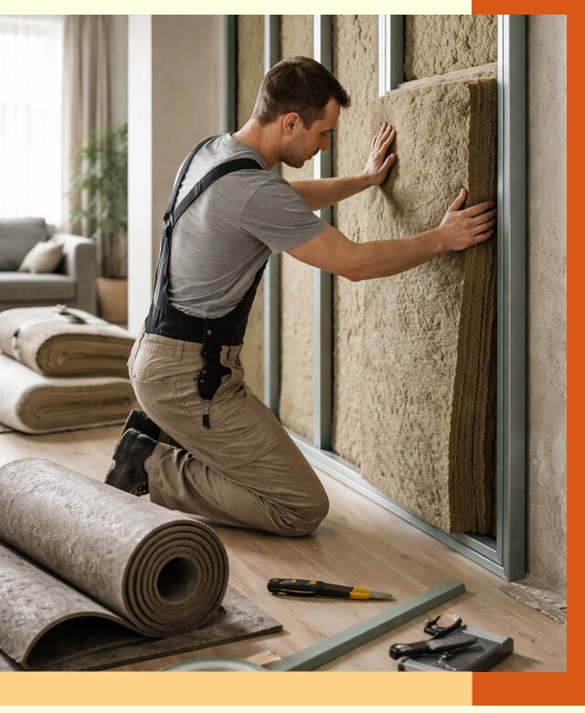 Шумоизоляция перегородок в бору от 1714 руб. за м2 — ТепломастерБор