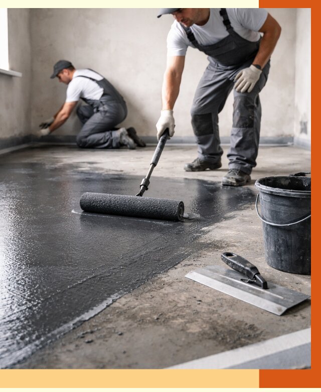 Профессиональная гидроизоляция пола в бору от 8832 руб. под ключ | ТепломастерБор