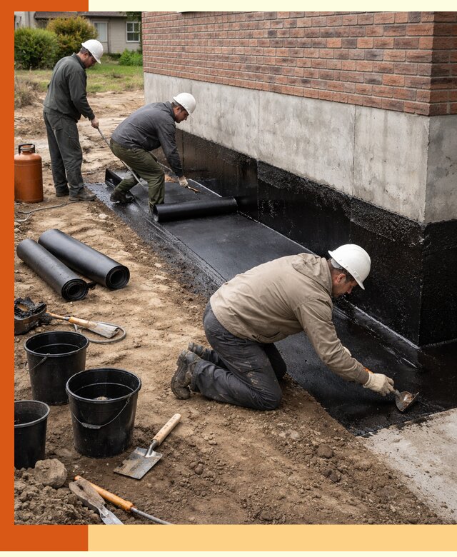 Гидроизоляция фундамента в бору: надежная защита строений