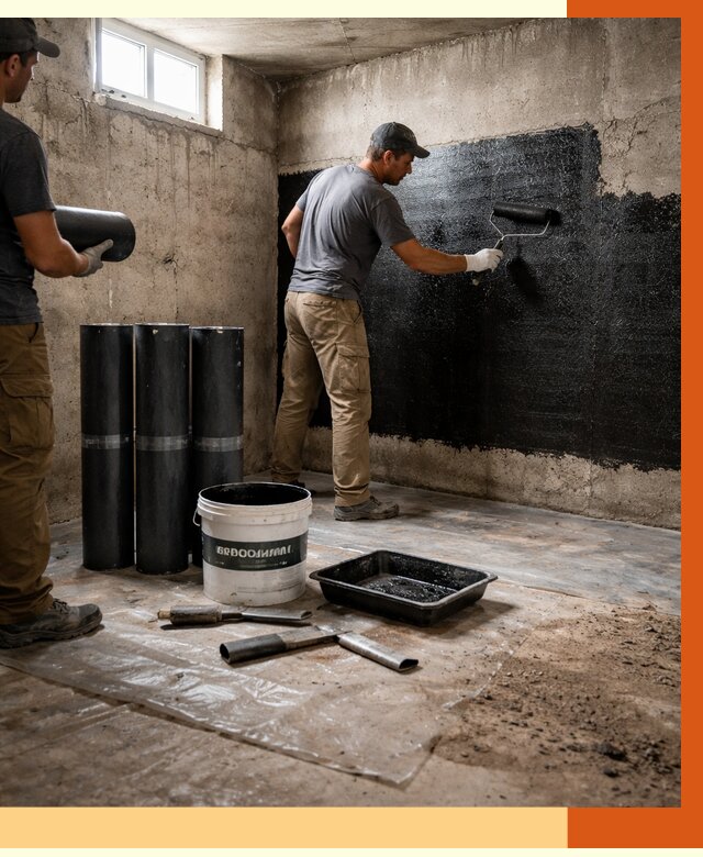 Гидроизоляция подвала в бору от 3637 руб. под ключ | Профессионально — ТепломастерБор