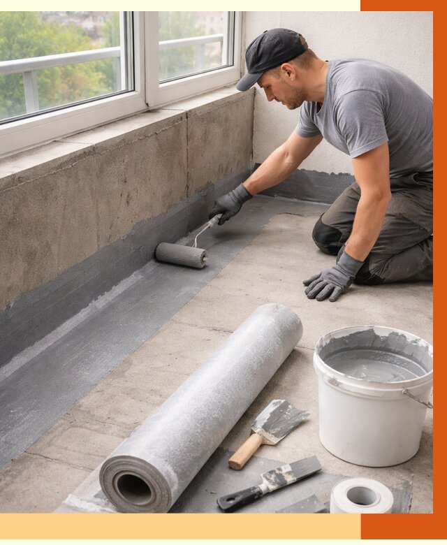 Профессиональная гидроизоляция балкона в бору от 4364 руб. | ТепломастерБор