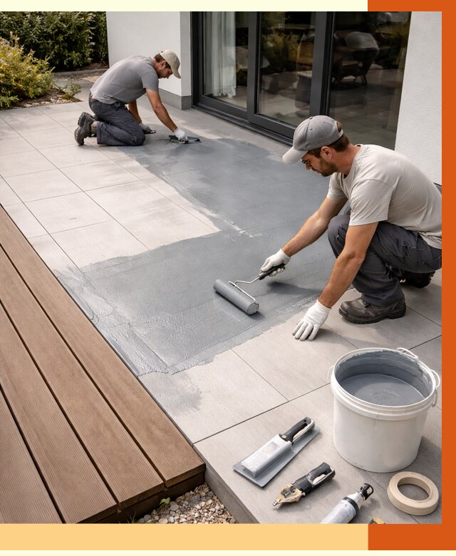 Гидроизоляция террасы в бору под ключ от 7793 руб./м² | ТепломастерБор