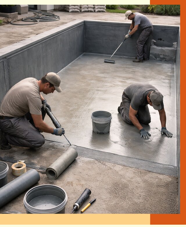 Профессиональная гидроизоляция бассейна в бору от 6754 руб. за м2 | ТепломастерБор