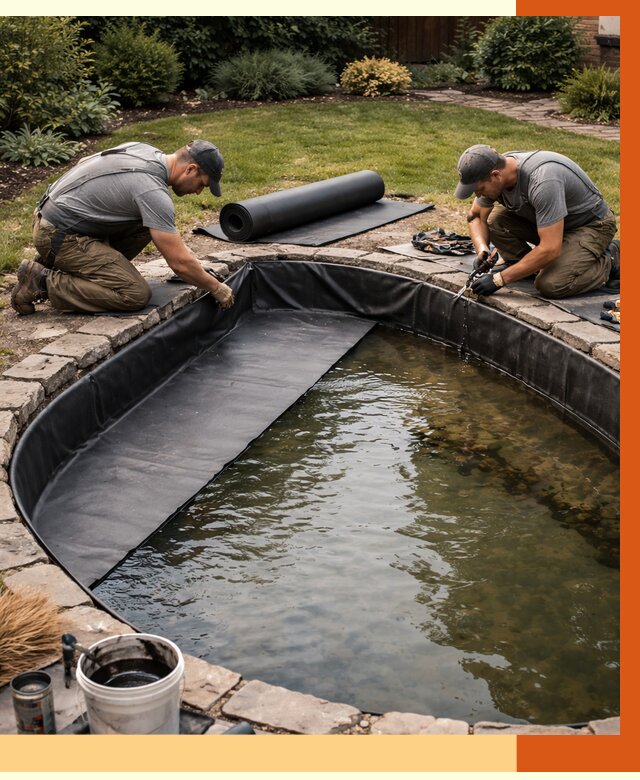 Гидроизоляция пруда в бору от 15585 руб. под ключ | ТепломастерБор профессионально