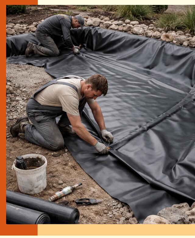 Гидроизоляция пруда в бору: надежная защита и герметизация