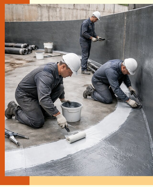 Гидроизоляция резервуара для топлива в бору