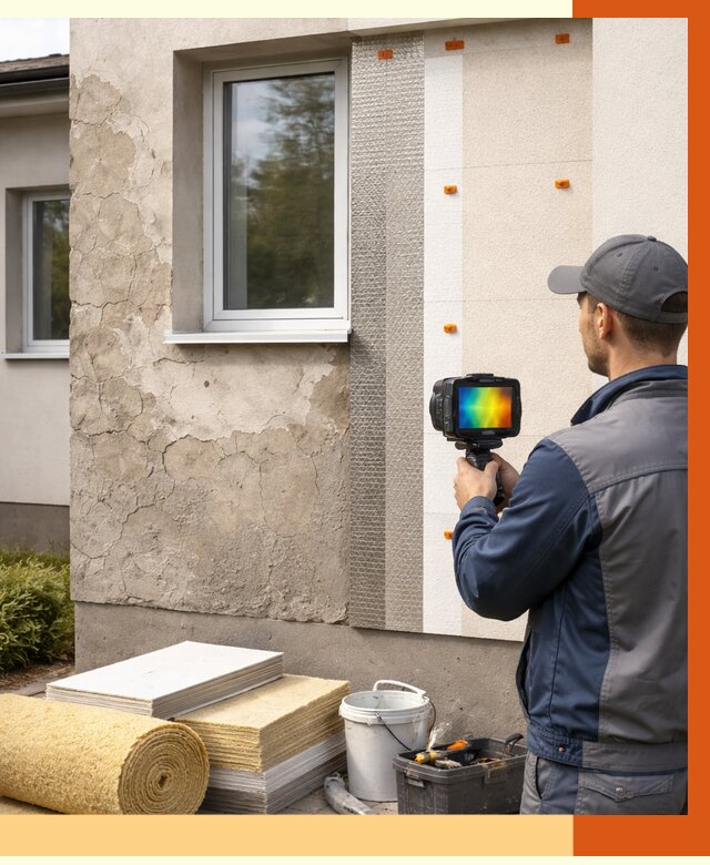 Тепловизионное обследование фасада в бору от 4676 руб. под ключ | ТепломастерБор