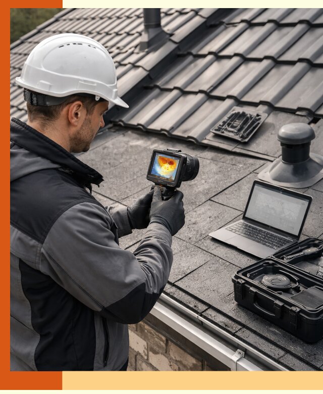 Тепловизионное обследование кровли в бору для выявления дефектов