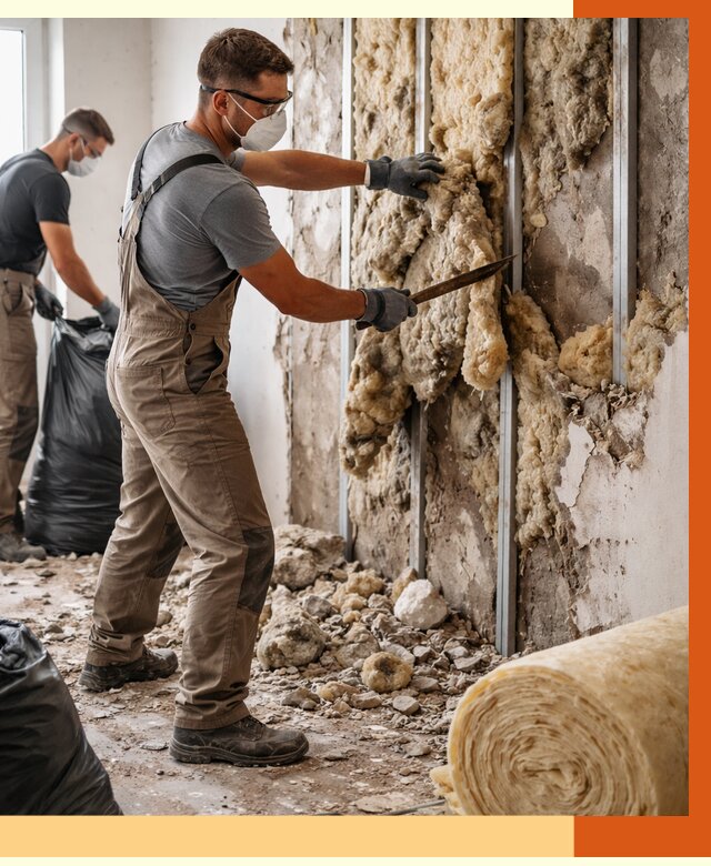 Демонтаж старого утеплителя в бору от 3637 руб. — работы под ключ | ТепломастерБор