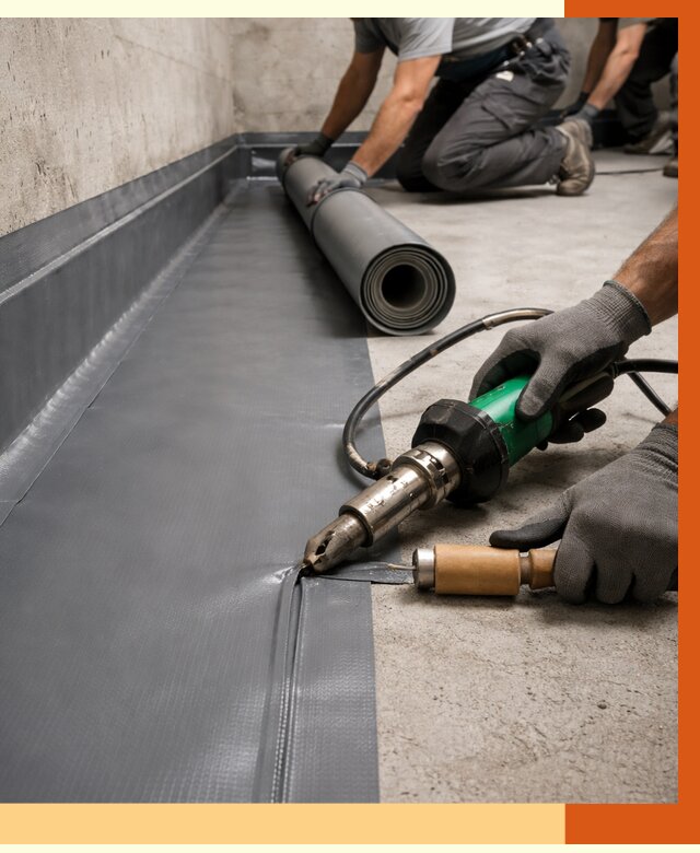 Монтаж гидроизоляционной мембраны в бору от 1034 руб/м2 | ТепломастерБор