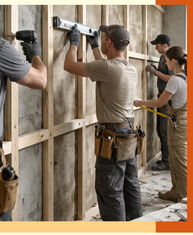 Монтаж обрешетки под утепление в бору от 1195 руб/м² | Заказать у ТепломастерБор