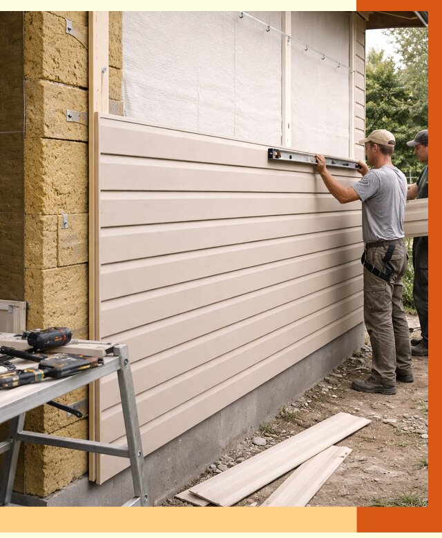 Монтаж сайдинга после утепления в бору от 1922 руб. — обшивка и облицовка | ТепломастерБор